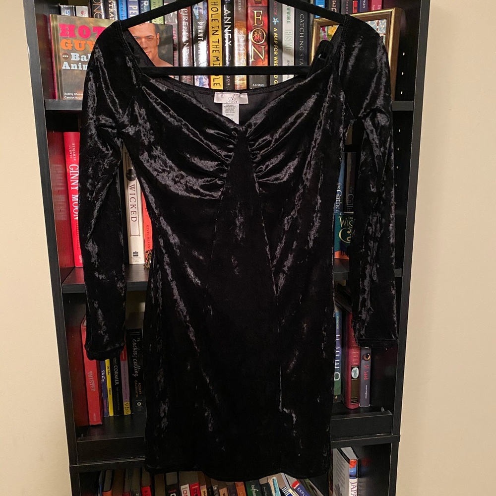 A3 Design Black Velvet Dress